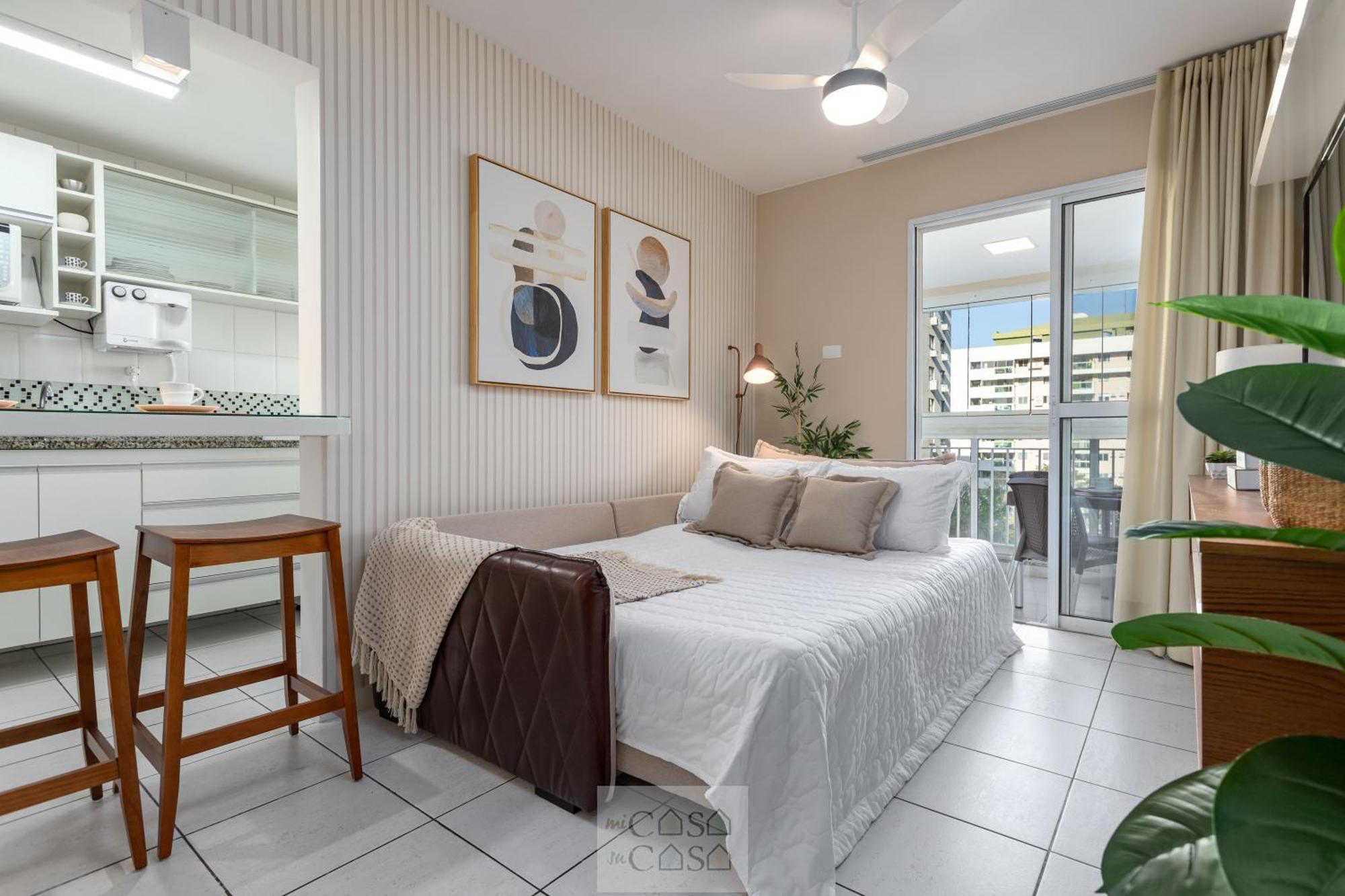 2 Quartos Com Varanda A 300M Riocentro Wi-Fi 120Mbps E Cozinha Completa - Condominio Com Piscina, Estacionamento, Portaria 24H E Parquinho Infantil - Apartamento Indicado Para Grupos, Hospedes A Trabalho E Criancas Rio de Janeiro Room photo